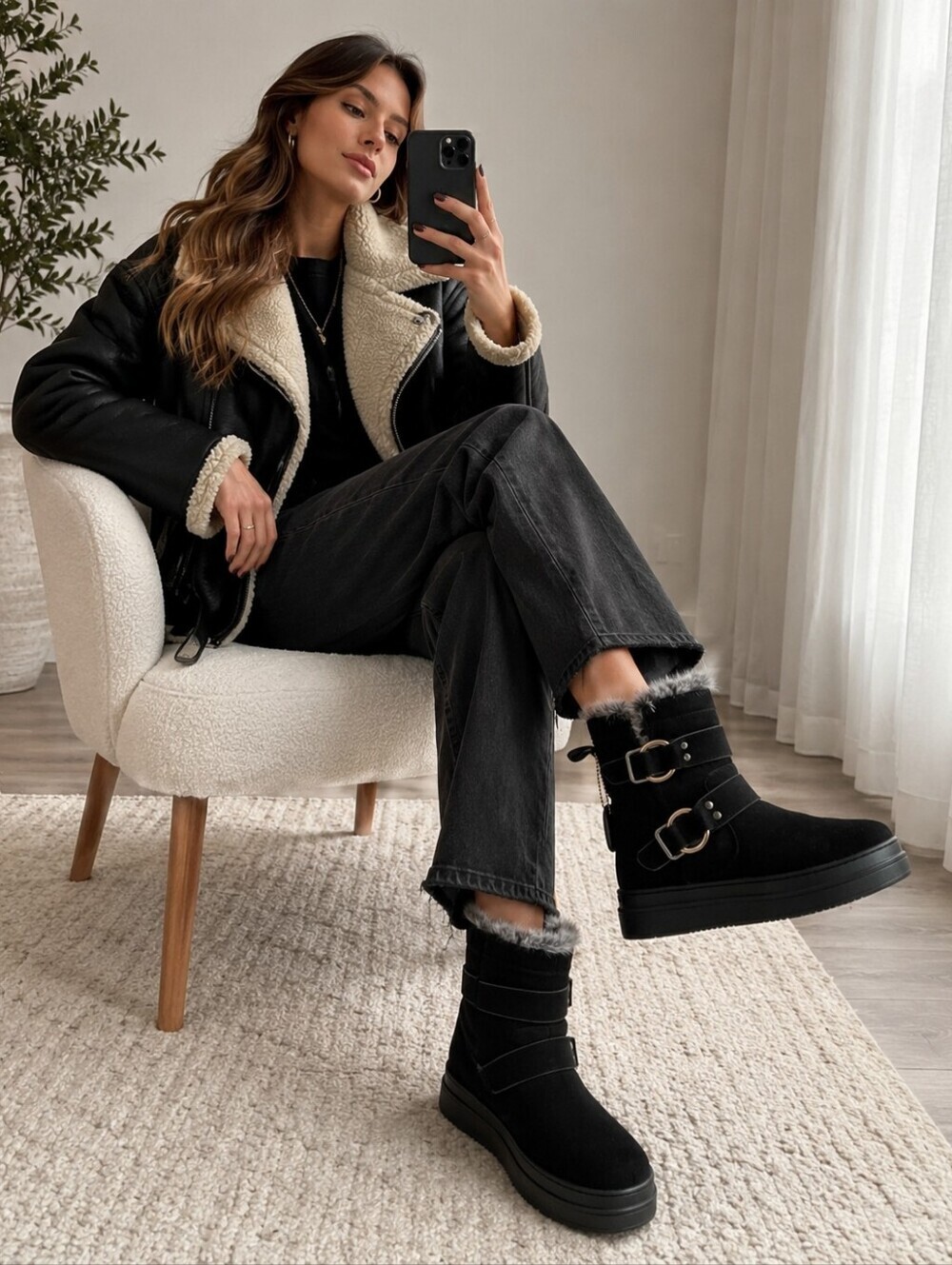 J/SLIDES NYC NELLY Suede Waterproof Black Ankle Bootie Size 8.5